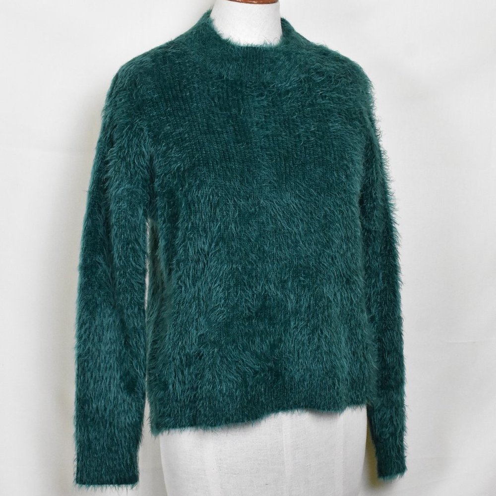 A.NEW DAY Sweater S Long Sleeve Crew Neck Pullover Green MACHINE WASH